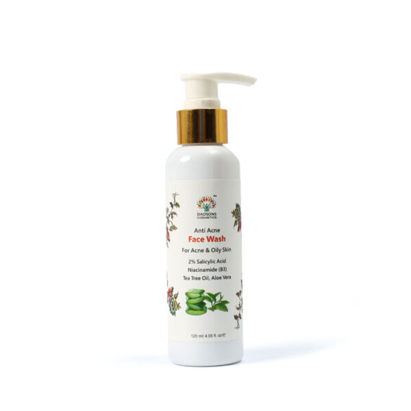 Anti-Acne Face Wash with Salicylic Acid, Niacinamide, Tea Tree, and Aloe Vera